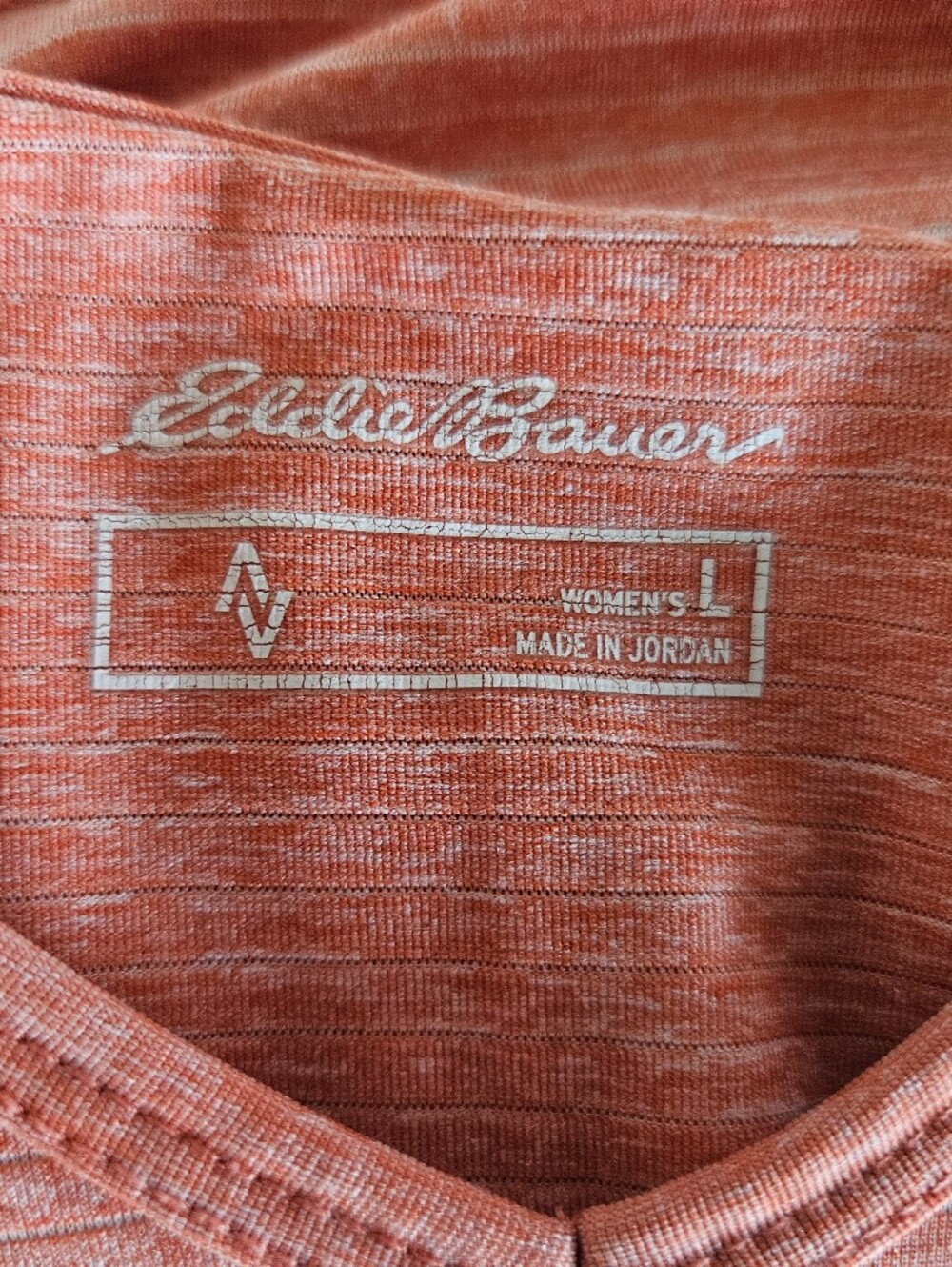 Eddie Bauer Burnt Orange Striped Lightweight Sun Hoodie - Picture 3 of 4